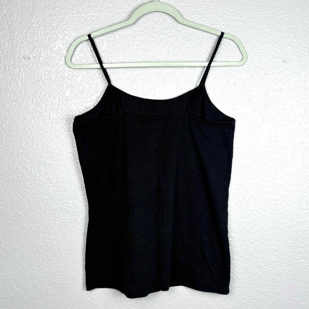 Time and Tru Size Large 12-14 Black Spaghetti Strap Basic Layerable Tank Top
